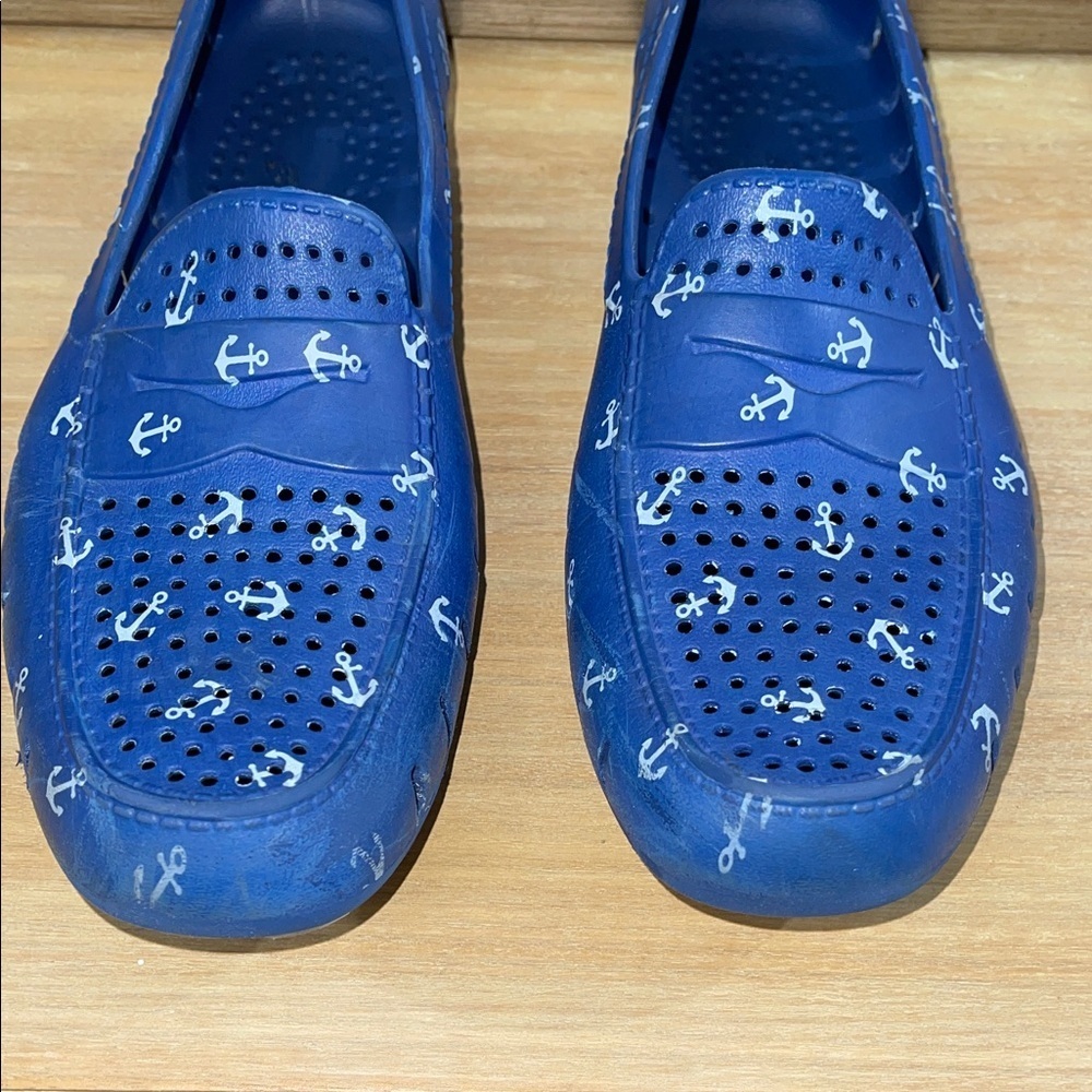 Floafers Nautical Blue Women's Loafers with Anchor Design - Size 8 - Picture 6 of 10